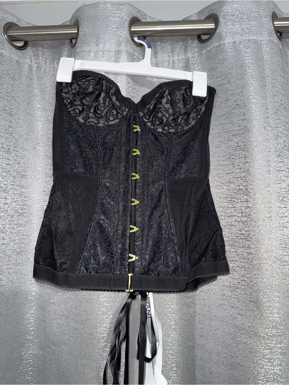 Bella Barnett Large Black Lace Longline Corset Bustier